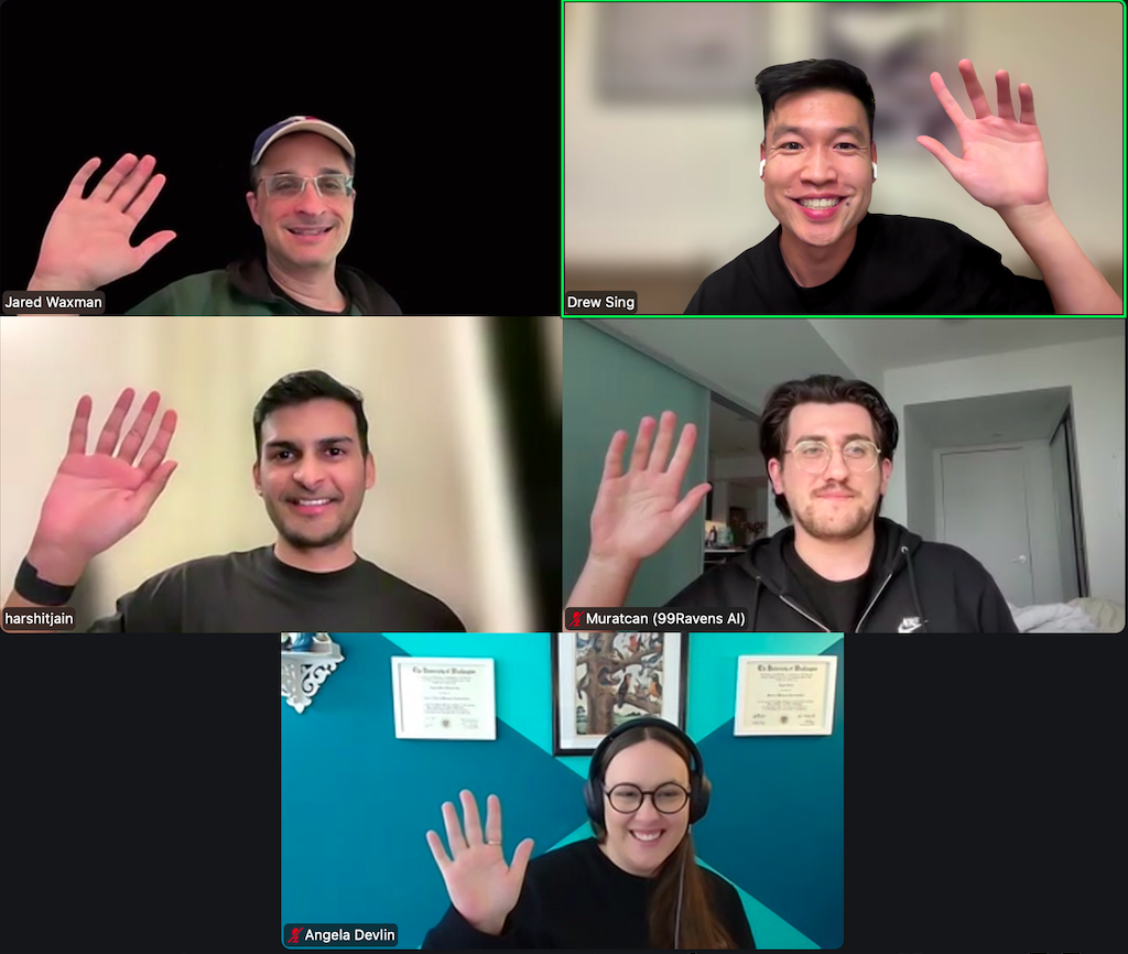 Rifff session participants waving hello